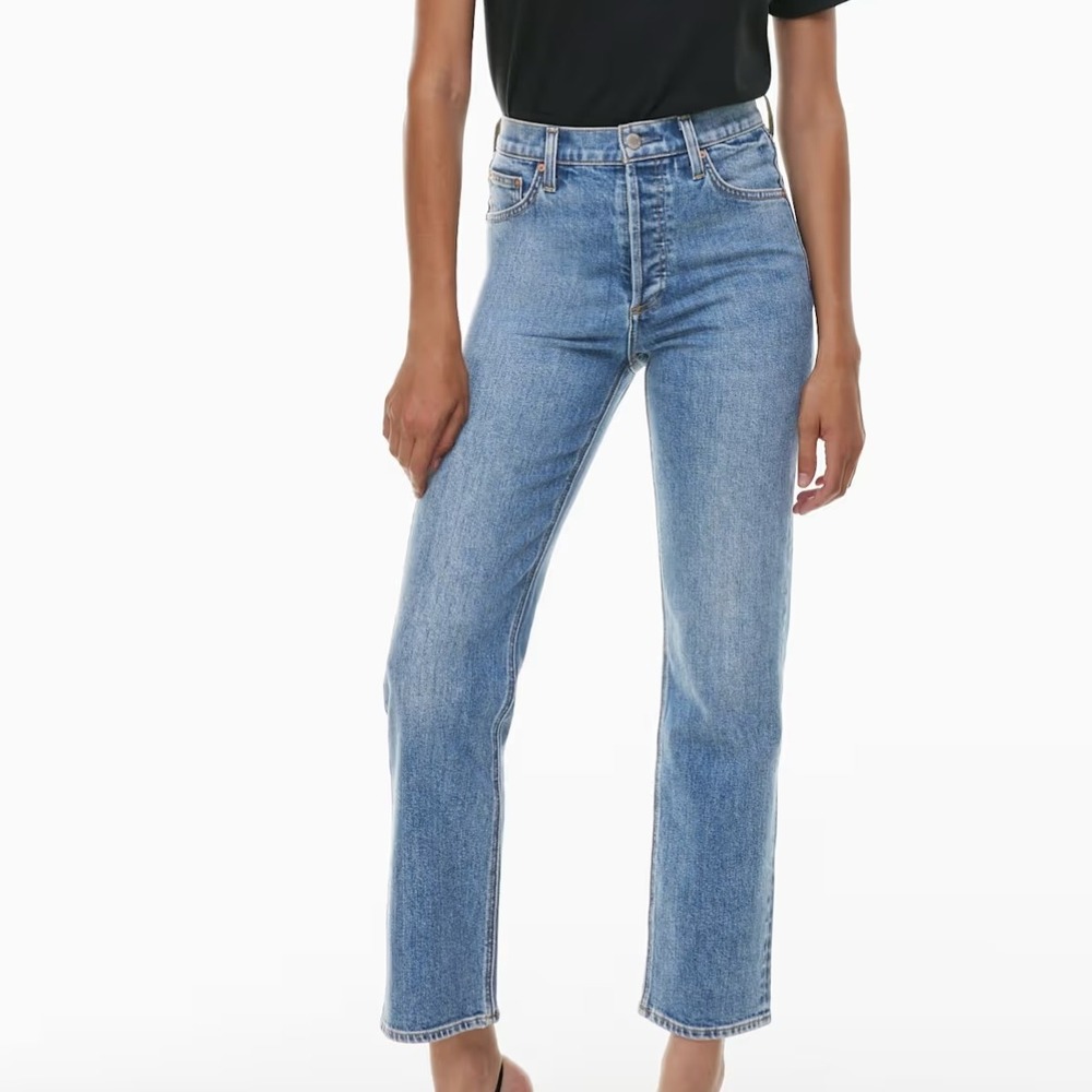Denim Forum The Arlo Hi-Rise Straight Jean in Smls Like Bleu Spirit Size 26